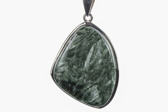 Polished Seraphinite Pendant (Necklace) - Sterling Silver #241328